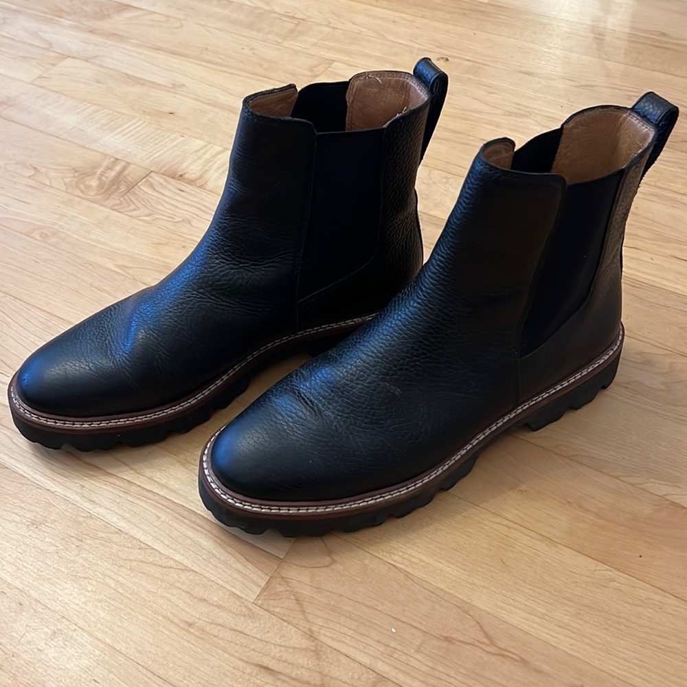Madewell lug sole leather boots (9.5)
